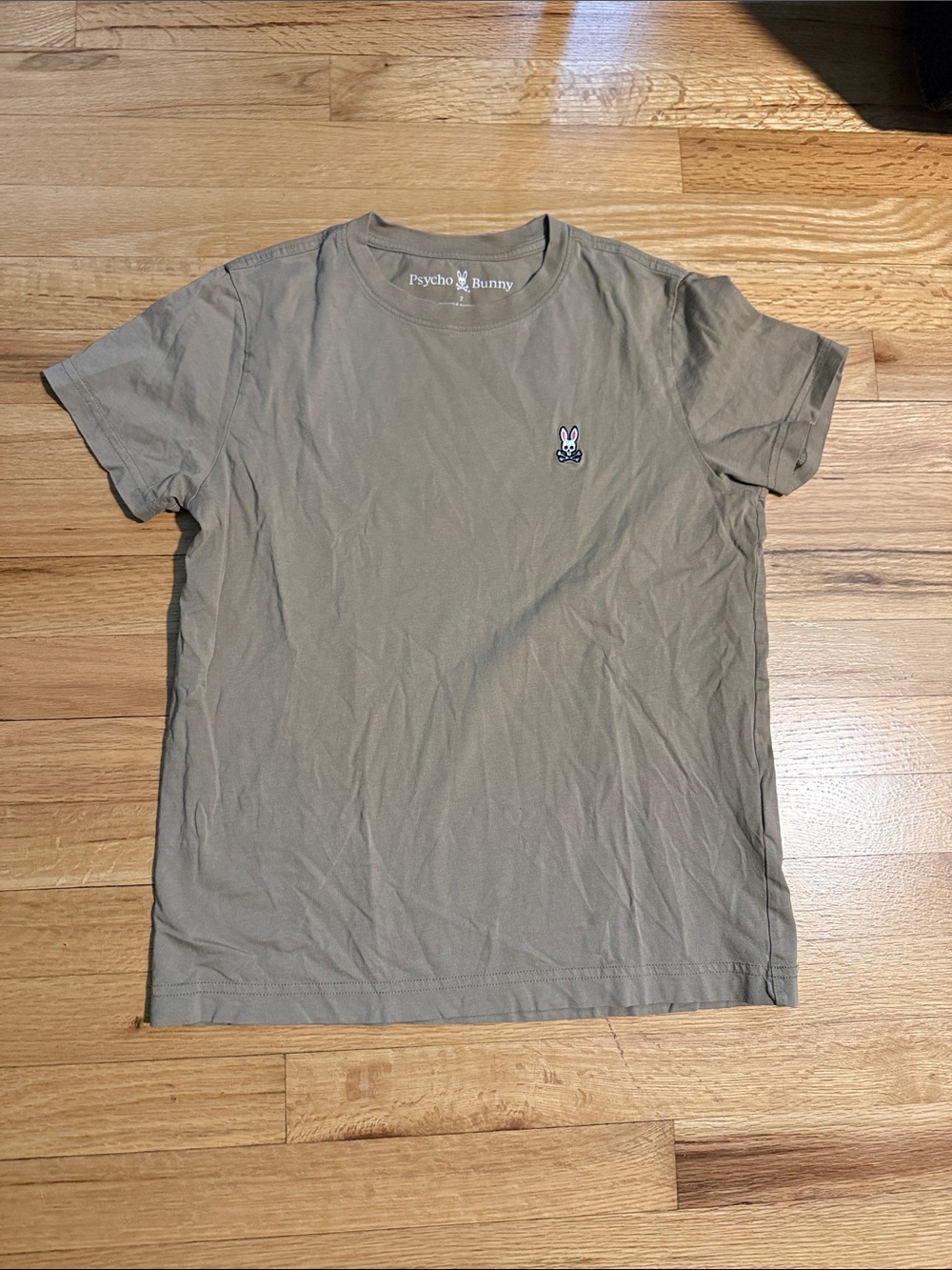 Psycho Bunny Short Sleeve Logo Tee in Tan